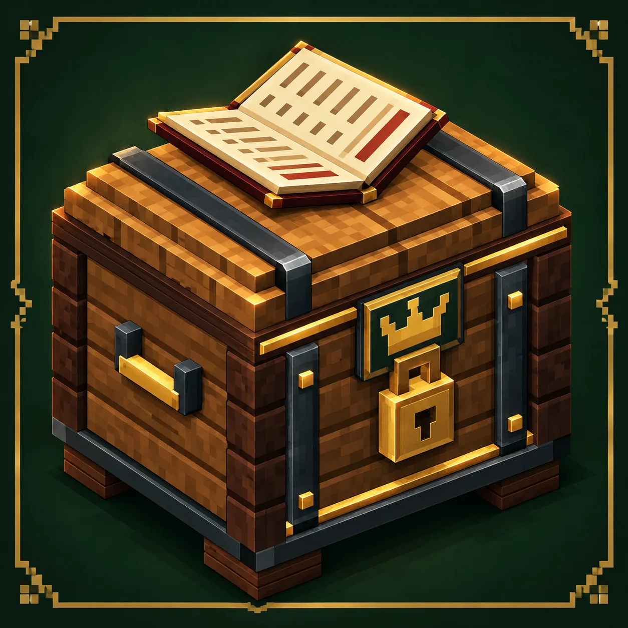 Realm Treasury's royal chest and ledger
